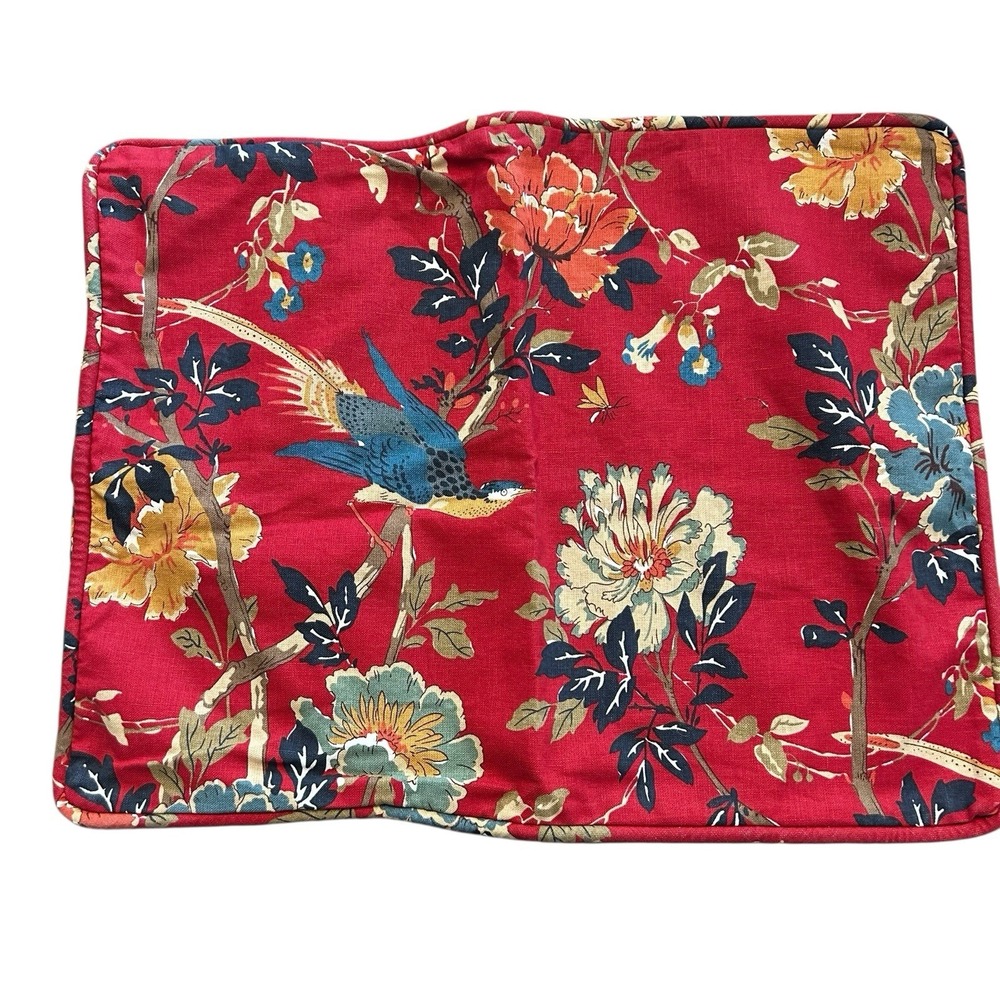 Pottery Barn Brighton Chinoiserie Standard Sham‎ Linen Cotton Case Envelope Back